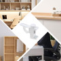 Bamyli 6 Pièces Support de Tige de Barre Transversale Réglable, Support De Pince Porte-Rideaux Support Tringle Rideaux sans Perc