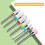 Embout Ponceuse Ongles CéRamique Forets a Ongles Set 7pcs Foret a Ongles Outils Professionnel Supprimer Gel pour Manucure PéDicu