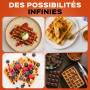 UNBOX 2 Pièces Moule Gaufre Air Fryer pour friteuse à air chaud Ninja AF400EU, SL400, AF500, Cosori Twinfry 10L - Accessoires Ai