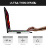 SZO Clavier Coque pour iPad 9/8/7ème Génération 10.2" 2021/2020/2019, 360° Touchpad Flip Coque Dure Slim Cover, 7 Rétroéclairage