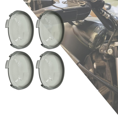 HDBUBALUS moto 4 pièces Deuce-Style pièce de rechange clignotant lentille adaptée pour Harley Softtail Dyna fumée