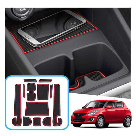 GAFAT Suzuki Swift/Sport/Hybrid 2017-2022 2023 Tapis Antidérapants en Caoutchouc, Suzuki Swift Tapis pour Console Centrale, Acco