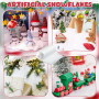 Prmape 3 Pièces Neige Artificielle de Noël, 80 * 150cm Couverture de Neige de Noël, Couverture Effet Neige Artificielle Blanche 