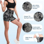 Zhiaek Short Sport Femme Push Up Short Legging Femme Taille Haute Pantalons Yoga ete pour Fitness Gym Tennis