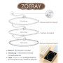 ZOERAY Bracelet Femme Or Argent Ensemble Chaîne Bracelets Plaqué Or Femme 18 Carats Serpent Twist Empilable Lot Bracelet Jonc Do