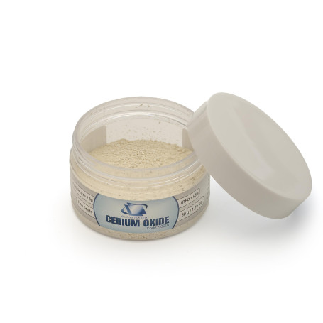 GLASS POLISH PRO 50 g Oxyde de Cérium, Poudre de Polissage de Verre de Grain Fin pour des Finitions de Qualité Optique, Formule 