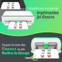 Tixlux 15 feuilles de papier autocollant en vinyle pour imprimante à jet d'encre, transparent, autocollant, sèche rapidement, co