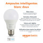 Amazon Basics Lot de 1 ampoule LED intelligente à intensité variable, E27, 8W (60W Equivalent), Fonctionne uniquement avec Alexa