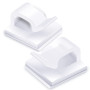 60 Pièces Clips Câbles, RYCHUI Attache Cable Adhesif Rangement de Accroche Cable Fixation Auto Collant, Cavalier Cable Electriqu