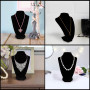 BELLE VOUS Presentoir Collier Buste en Velours Noir et Porte Bracelet en T (2 Pièces) - Presentoir Bracelet et Montres - Idéales