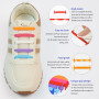 SUBAUM No Tie Lacets pour Enfants et Adultes,Lacets en Silicon Elastique Sans Noeud pour Chaussures de Sport Running Sneaker Con