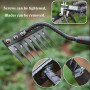 WOMGF Rateau de Désherbage 8 Dents Râteau Jardin Manuels Désherbeurs avec Remplaçables Dents