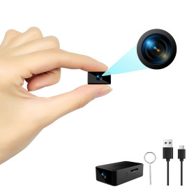 cuoum Mini Camera-1080P Micro Camera sans WiFi-Mini Caméra-Petite Camera avec Audio, Caméras de Surveillance, Opération à Un Bou