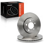 Frankberg Lot de 2 disques de frein pour essieu avant compatibles avec Golf IV 1J1 1.4L-2.3L 1997-2005 Polo 6C1 6R1 1.0L-1.2L 20