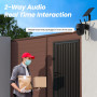 Cinnado Camera Surveillance WiFi Exterieure sans Fil - 2K Camera Exterieur sans Fil avec Panneau Solaire, 360° PTZ, Alerte Insta