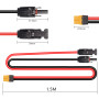 Solar Panel Connector to xt60 Adapter Cable 1.5m, 12awg xt60 Female Solar Panel Power Cable to Solar Charge Connector for Portab