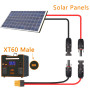 Solar Panel Connector to xt60 Adapter Cable 1.5m, 12awg xt60 Female Solar Panel Power Cable to Solar Charge Connector for Portab