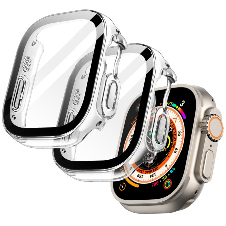 JETech Coque avec Protection Écran pour Apple Watch Ultra 3/2/1 49mm, étui de Protection Complète, Film en Verre Trempé Intégré 