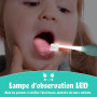 Seago recharge brosse a dent electrique enfant, brosse a dent bebe avec lumière LED 8 têtes, 60 jours d'utilisation, minuteur et
