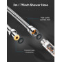 Magichome Pommeau de douche avec 2M Tuyau Filtre Economie Deau, Pommeau Douche Anti Calcaire Haute Pression, Douchette Douche Sa