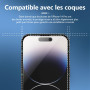 NEW'C Lot de 3, Verre Trempé Anti-Espion pour iPhone 14 Pro (6,1 Pouces), Angle de Confidentialité 28 Degrés Amélioré, Dureté Ul