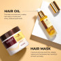 Karseell Collagen Masque Cheveux et Huile Cheveux, Maca Essence Set de Réparation pour Cheveux Secs et AbiméS Tous Types de Chev