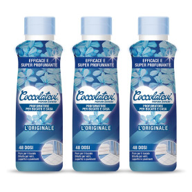 COCCOLATEVI Parfum de Linge l'Original, 3 flacons de 300 ml, Essence lessive à utiliser comme parfum lessive et sécheuse, parfum