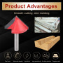 Fraise à rainurer KATUR V, Fraise en carbure de tungstène en V pour la gravure CNC, Outil à bois pour fraise en bout avec queue 