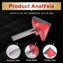 Fraise à rainurer KATUR V, Fraise en carbure de tungstène en V pour la gravure CNC, Outil à bois pour fraise en bout avec queue 