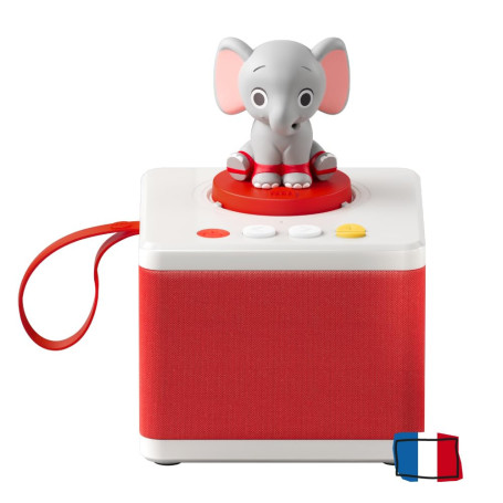 FABA – Conteur d’histoires Blanc - Conteuse pour Enfants, Enceinte Audio avec Personnage Sonore ELE l’Éléphant, Jeu éducatif ave