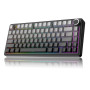 MechLands Aula F75 PRO 75% Custom Creamy Clavier de jeu mécanique sans fil, BT5.0/USB-C/2,4 GHz, structure gasket, bouton RVB, s