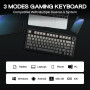 MechLands Aula F75 PRO 75% Custom Creamy Clavier de jeu mécanique sans fil, BT5.0/USB-C/2,4 GHz, structure gasket, bouton RVB, s
