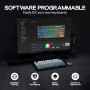 MechLands Aula F75 PRO 75% Custom Creamy Clavier de jeu mécanique sans fil, BT5.0/USB-C/2,4 GHz, structure gasket, bouton RVB, s