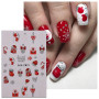 JMEOWIO Paillette Noël Stickers Ongles Nail Art 10 Feuilles Autocollants Ongles Autoadhésif Deco Ongle Nail Art Design Manucure