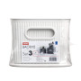 TATAY Ensemble de 3 Panier de Rangement Baobab (1 x 5L, 2 x 1,5L) et Couvercle 5L, Polypropylène, sans BPA, Blanc Pergame. 70108