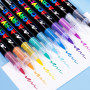 Guangna Feutres acryliques 120, feutres à pointe fine flexible et précise, encre opac superposable, cahier de coloriage, verre, 