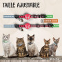 Kittytag Collier Chat avec Accessoire Compatible avec Airtag Apple,Réfléchissant et Lumineux GPS Chat avec Anti étranglement,Rég