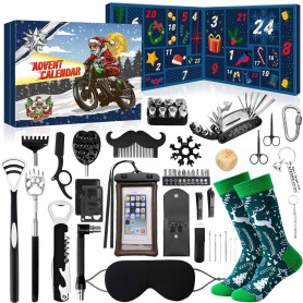 iZoeL Calendrier de l'Avent 2025 Homme Calendrier de l'Avent Homme Outils, Cadeaux Noel - Outil Multifonction et Gadgets de Beau