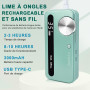 CyleeJoy Ponceuse pour Ongles Professionnel 35000 RPM, 12 en 1 Lime a Ongle Electrique Portable, Ponceuse Ongle Sans Fil Recharg