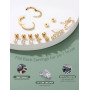 Adramata 12 Pairs Boucles d'Oreilles Femme Or Argent Hypoallergéniques Boucles d'Oreilles Femme Acier Inoxydable Creoles Or Arge