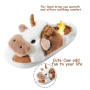 Fadezar Chausson Femme Requin/Vache Pantoufle Homme Hiver Doublure Antidérapant Fourrure Chausson Maison Mémoire Mousse Slippers