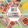 Coopay Kit de Crochet avec Sacoche - 14 Pièces 2,0-10 mm Aiguilles Ergonomiques pour Mains Arthritiques, Poignée Souple - Kit Dé