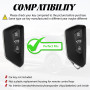 TOOMUME Coque Clé, Etui Cles Étui Clés Adapté pour VW Golf 8 MK8 Cupra Born Formentor Seat Leon MK4 Ateca Tarraco Skoda Octavia 