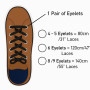 Lacets en cuir de qualité - Largeur de 3,5 mm - longueur : 80 cm, 120 cm, 140 cm. Pour brogue d’Oxford, Timberland ou chaussure 