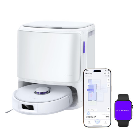 NARWAL Freo X10 Pro Aspirateur Robot, 11 000 Pa, Double Flux Anti-Enchevêtrement, Une Serpillère Plus Large, Auto-Nettoyage et S