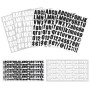 Vicloon Autocollants Lettres, 8Pcs Alphabet Lettre et Autocollants, Chiffres Adhesifs Autocollant Boîte aux Lettres pour Maison 