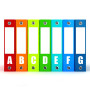 Vicloon Autocollants Lettres, 8Pcs Alphabet Lettre et Autocollants, Chiffres Adhesifs Autocollant Boîte aux Lettres pour Maison 