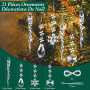 Kiiwah 21 Pièces Stalactites Flocons de Neige en Acrylique - Décorations de Sapin de Noël, Cristal Glaçon Ornement Suspendu, Pen