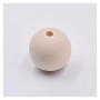 HXJDAM Lot de 8 grosses perles en bois de 50 mm avec trou - Avec perforateur de fil - Perles rondes en bois naturel non traité p