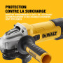 DEWALT - Meuleuse d'angle filaire 125mm à vitesse variable, 1500W avec interrupteur anti-redémarrage - Kit de surfaçage, DWE4257